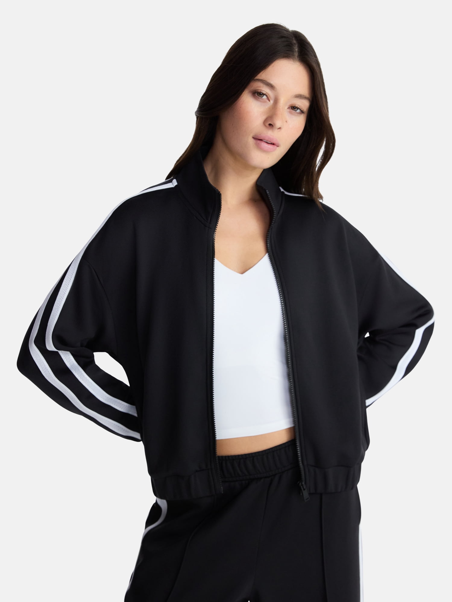 Avia Women's Pique Knit Tennis Jacket, Sizes XS-XXXL