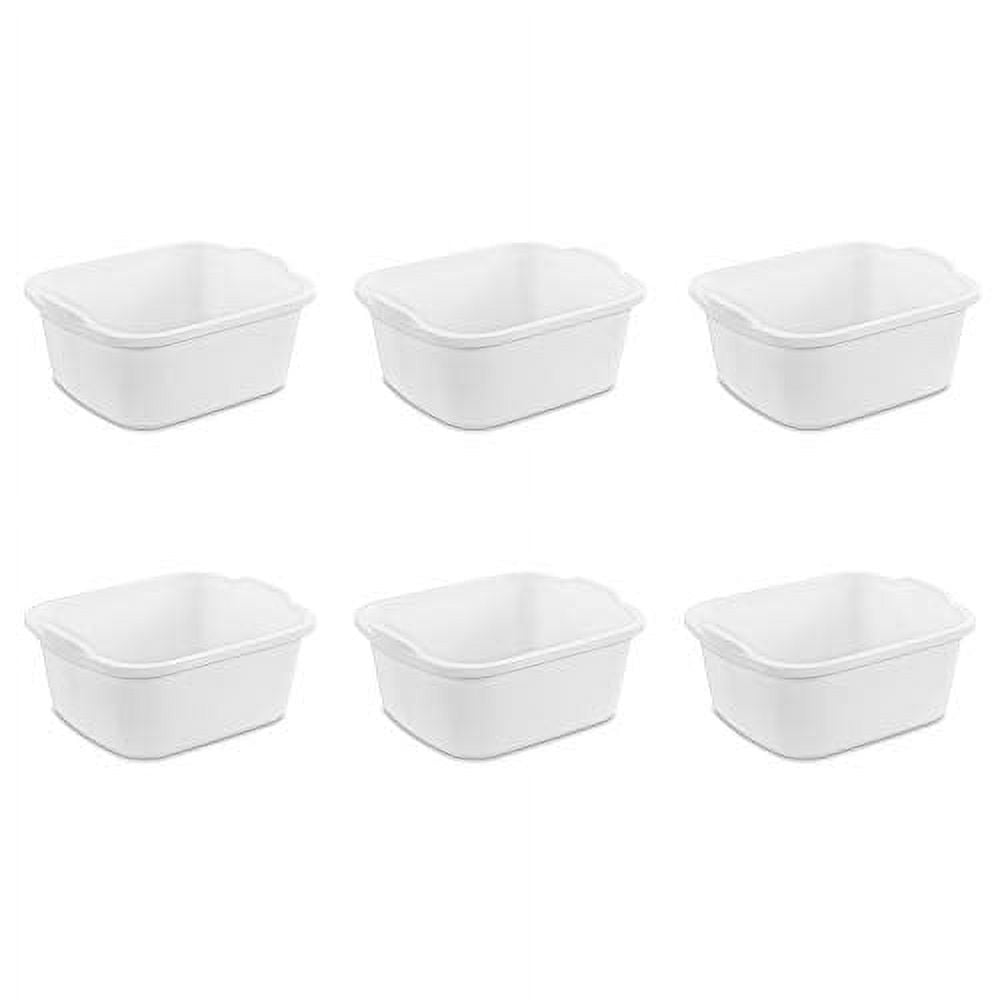 648806 18 Quart Dishpan, White Pack Of 6