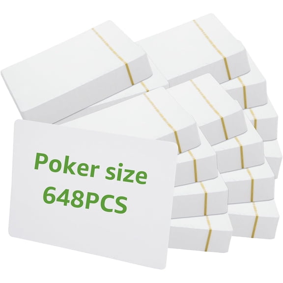 648PCS Blank Playing Cards 2.5x3.5 inches, Double Sided Printable Index Flash Tarot Cards for DIY Game Gift Message