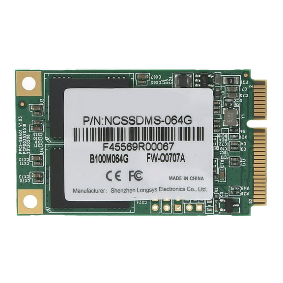 64G mSATA 6Gb/s 50mm Enhanced SSD Solid State Drive Internal SATA3 Mini SATA III Model NCSSDMS-064G for Laptop PC