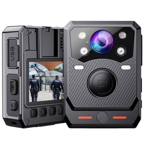 64GB/128GB B20 Body Camera Full 1080p Police Body Camera Removable SDCard Up to 128G Support Night Vision and Red/Blue Light for Police Patrol Security Stuff Big Rec Button (2#64GB)