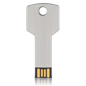 64GB 2.0 USB Flash Drive Key Shape for PC Laptop Computer TOPESEL Metal Thumb Drive Pen Drive Memory Stick Silver