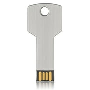 64GB 2.0 USB Flash Drive Key Shape for PC Laptop Computer TOPESEL Metal Thumb Drive Pen Drive Memory Stick Silver