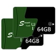 thumbnail image 1 of 64GB/2Pack Micro SD Card TF Card with Adapter Class 10 High Speed Memory Card for Phones and Camera Green/Black, 1 of 1