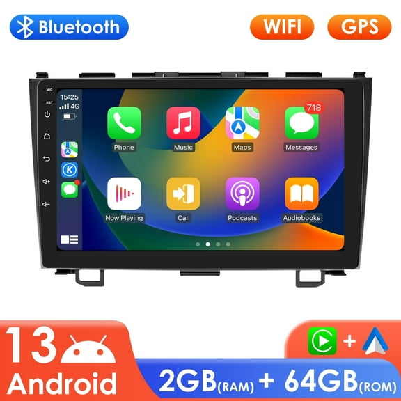 64GB Android 13 Bluetooth Apple CarPlay 9" Touch Screen Car Stereo Radio Head Unit Multimedia GPS Navigation Player For Honda CRV CR-V 2007 2008 2009 2010 2011
