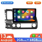 64GB Android 13 Bluetooth Wifi RDS 10.1" Touch Screen Apple Carplay Car Stereo Radio Multimedia Head Unit GPS Navigation Player For Honda Civic 2006 2007 2008 2009 2010 2011