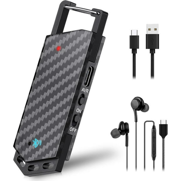 64GB Digital Voice Recorder with Bluetooth - Voice Activated Keychain Audio Recording Device - 800 Hours Capacity for Classes, Interviews, Meetings, Music