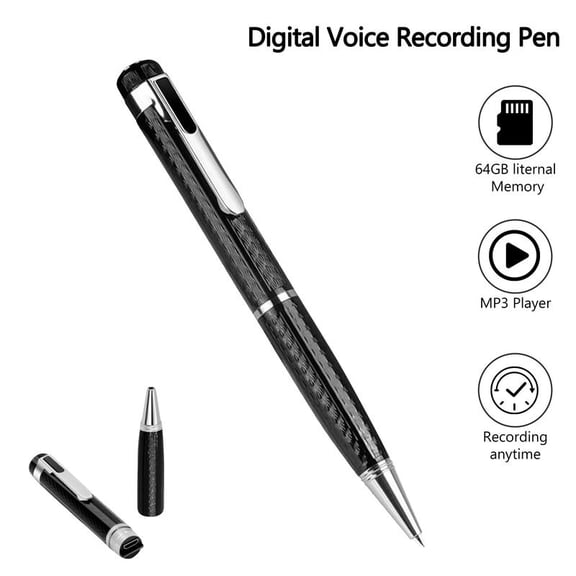 64GB Digital Voice Recorder with Noise Reduction, Rechargeable Portable Audio Recording Device with Playback for Lectures, Meetings, Interviews, Classroom