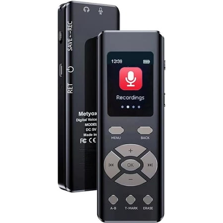 64GB Digital Voice Recorder Voice Activated Recorder for Lectures Meetings - 4608 Hours Sound Audio Recorder Dictaphone Recording Device with Playback,MP3 Player,Password,Variable Speed