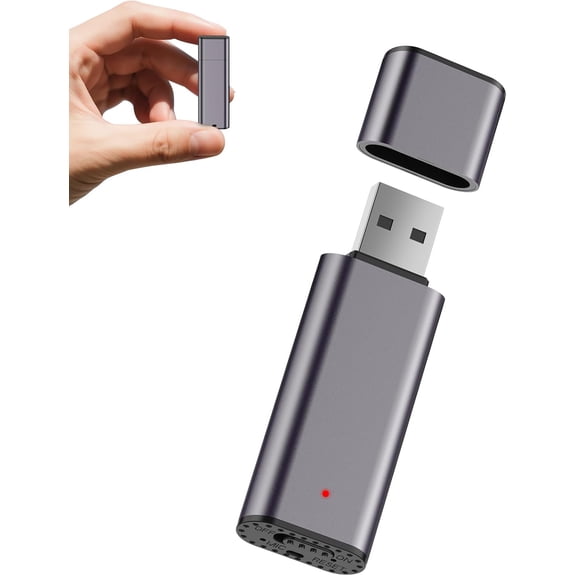 64GB Digital Voice Recorder Voice Activated Recorder USB Recording Device with Noe Reduction Rechargeable 750Hrs Small Audio Recording Devices for Lectures, Interview, Meeting, Class (Grey)