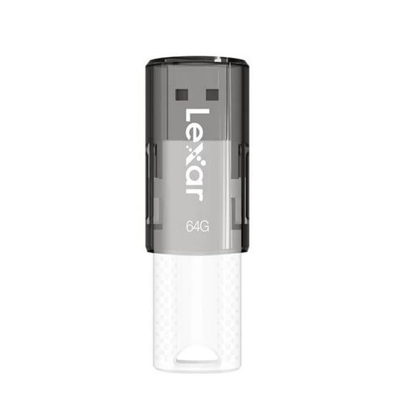 64GB JumpDrive S60 USB 2.0 Type-A Flash Drive with Cap, White & Black