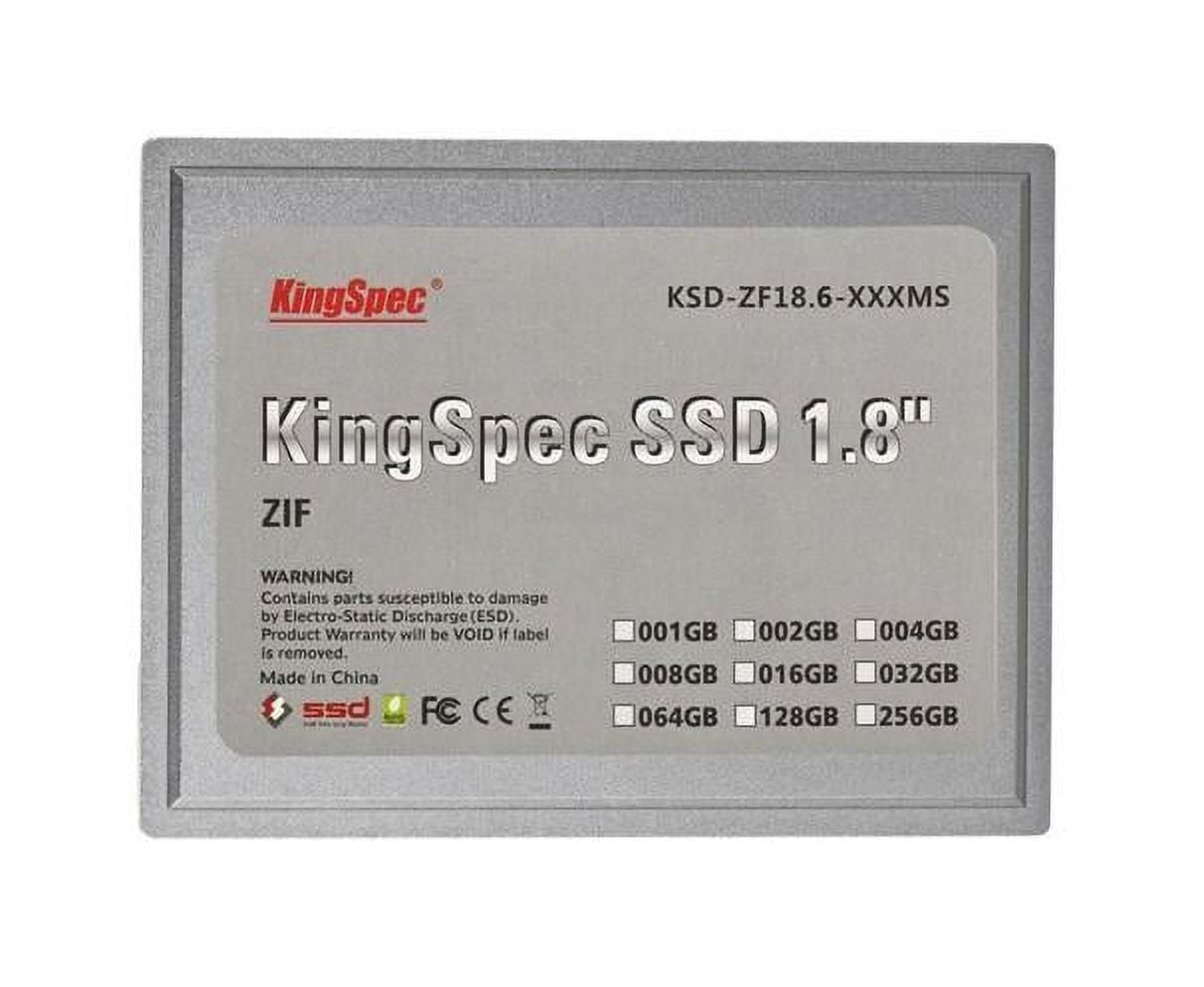 KingSpec Yansen 64GB 1.8 ZIF 40pin SSD Solid State Disk SM2236 Controller  Compatible with Compact PC, Old Laptop and Media Player