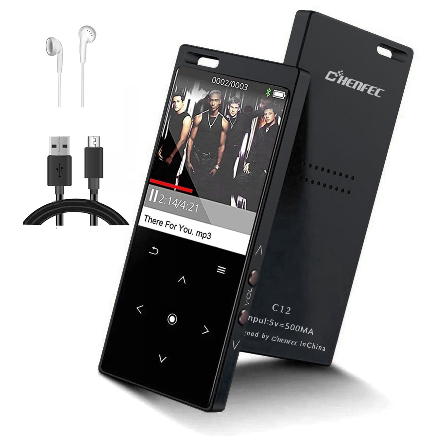 32GB MP3 Player with Bluetooth , 2.4" Screen HiFi Lossless Sound Bluetooth  MP3 Music Player with Speakers FM Radio Voice Recorder for Walking Running Support up to 128GB