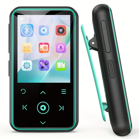 64GB MP3 Player with Clip Sport, 1.8 inch Wireless 5.3 Music Player with FM Radio, Voice Recorder for Sport Running, Supports up to 128GB TF Card, White