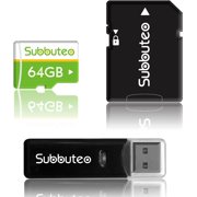 64GB Memory SD Card with Card Reader and SD Card Adapter - 98MB/s, C10, U3 Full HD Memory Card 64GB High Speed for Nintendo Switch Phone Tablet PC Security Camera Drone Driving Recorder