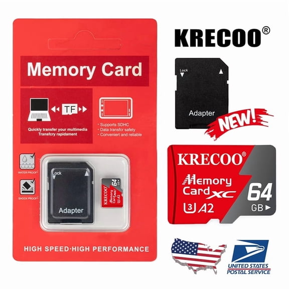 64GB Micro SD XC Memory Card Class 10 U3 A2 High Speed TF Flash Expansion
