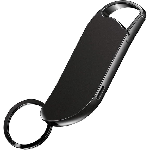 64GB Mini Voice Activated Keychain Recorder, DSP Noise Reduction, MP3 Player, USB Storage Drive, 900H Storage, Type-C