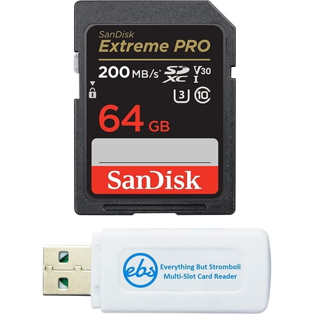 64GB SDXC SD Extreme Pro Memory Bundle Works with Sony Alpha a6400 Mirrorless Camera (ILCE-6400/B) 4K V30