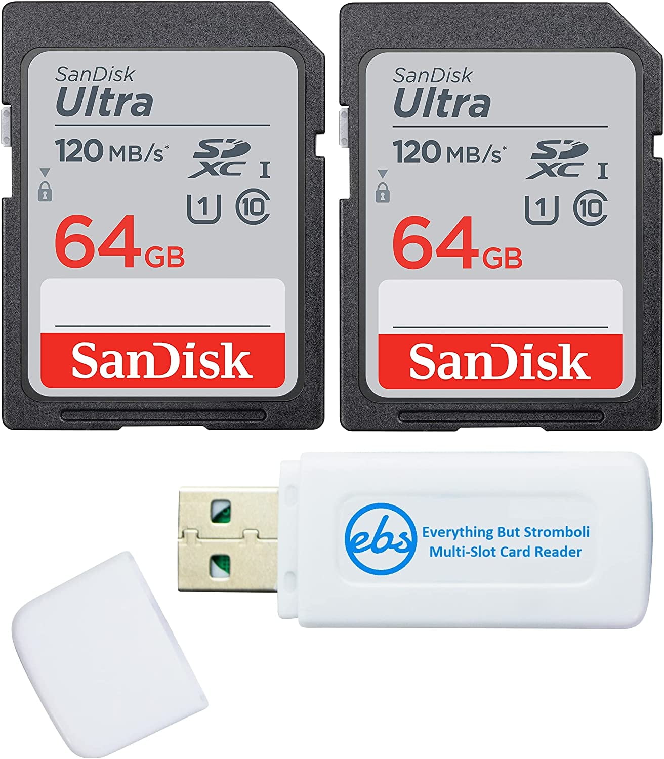 64GB SDXC SD Ultra Memory Card (Two Pack) Works with Canon EOS Rebel T7, Rebel T6, 77D Digital Camera Class 10