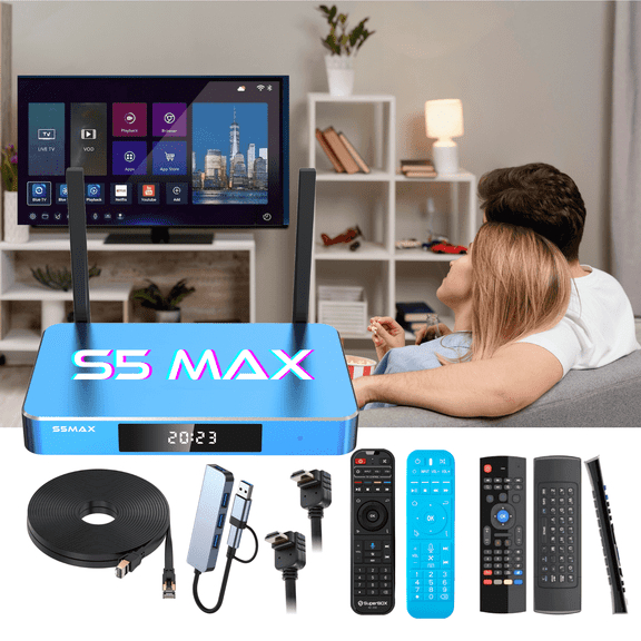 64GB Super S5 Max Box Fully Loaded Accessories Set 2026 with Remote Control