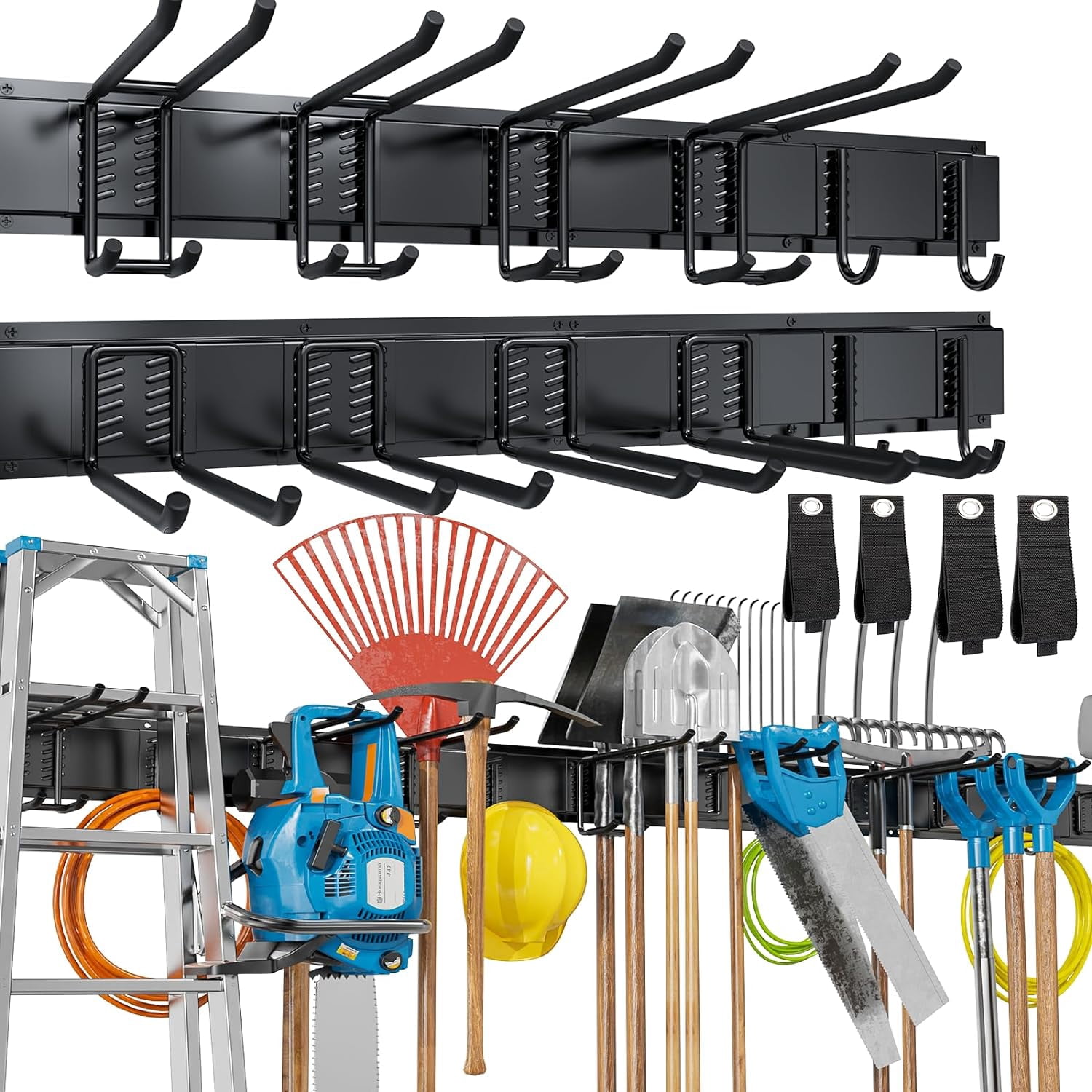Yard Rack 64Inch Garage Garden Tool Organizer Wall Mount, Heavy Duty Garage ...