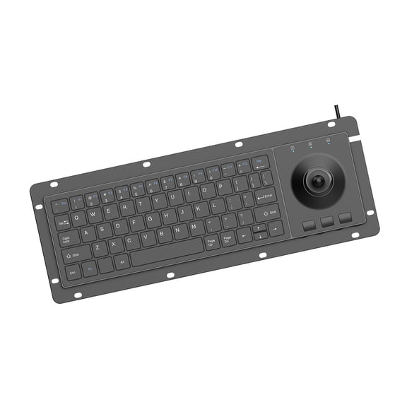 64Key Mechanical Keyboard With Trackball USB Cord Connection For Industrial Control Systems
