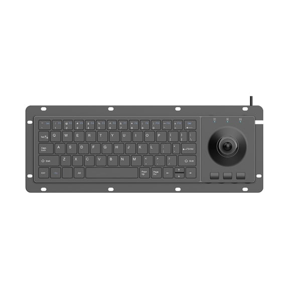 64Key Mechanical Keyboard With Trackball USB Cord Connection For Industrial Control Systems
