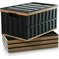 thumbnail image 1 of 64L Collapsible Storage Bins with Lids Plastic Storage Containers for Organizing Stackable Storage Box Large Heavy Duty Utility Crates, 4 Packs, 1 of 14