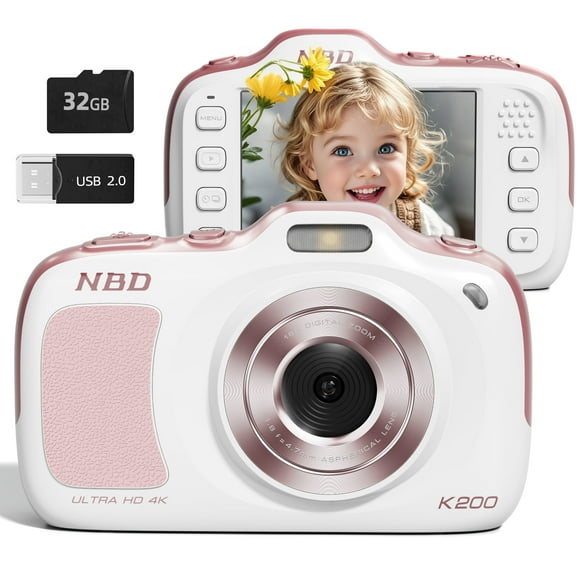 NBD 64MP 4K Digital Camera with Autofocus, 16X Zoom, Flash, 32GB SD Card