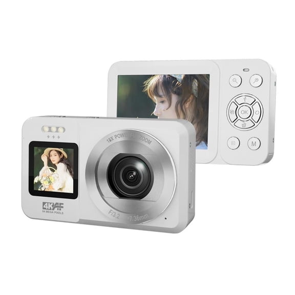 64MP 4K Video Camera 18X Opticals Zoom Double Screen Compacts Body for Beginners