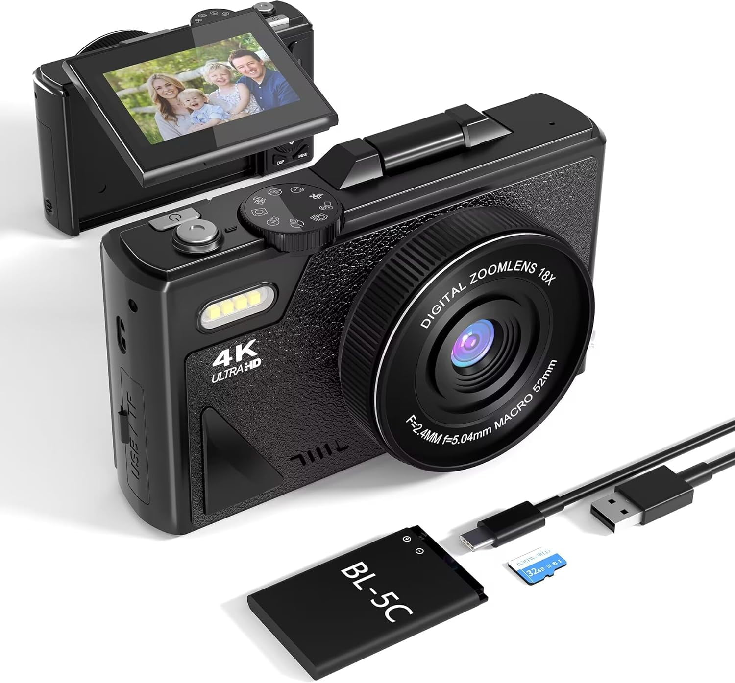 NBD Digital Camera 4K 56MP Cameras for Photography for