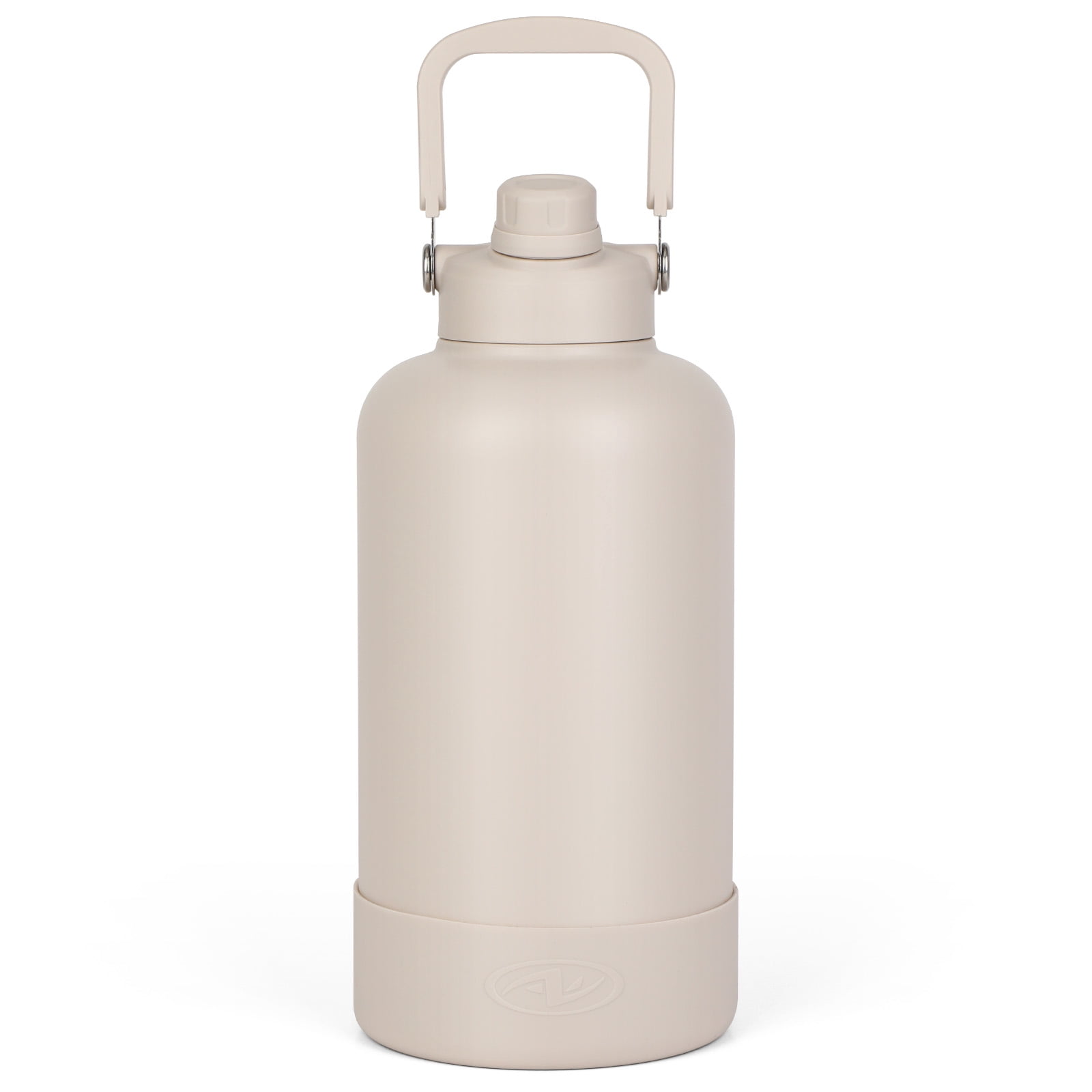 Athletic Works 64 oz Vacuum Insulated Stainless Steel Water Bottle with Carry Handle, Cream