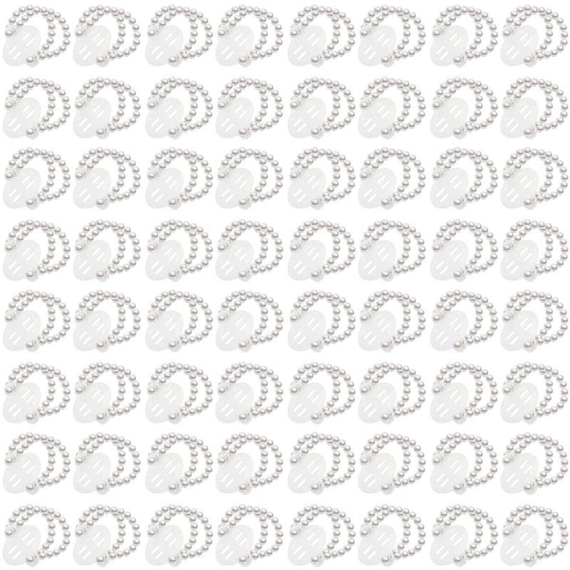 64Pcs Elastic Pearl Wrist Bands Corsage Accessories Wedding Wrist DIY Decor for Wedding Beach