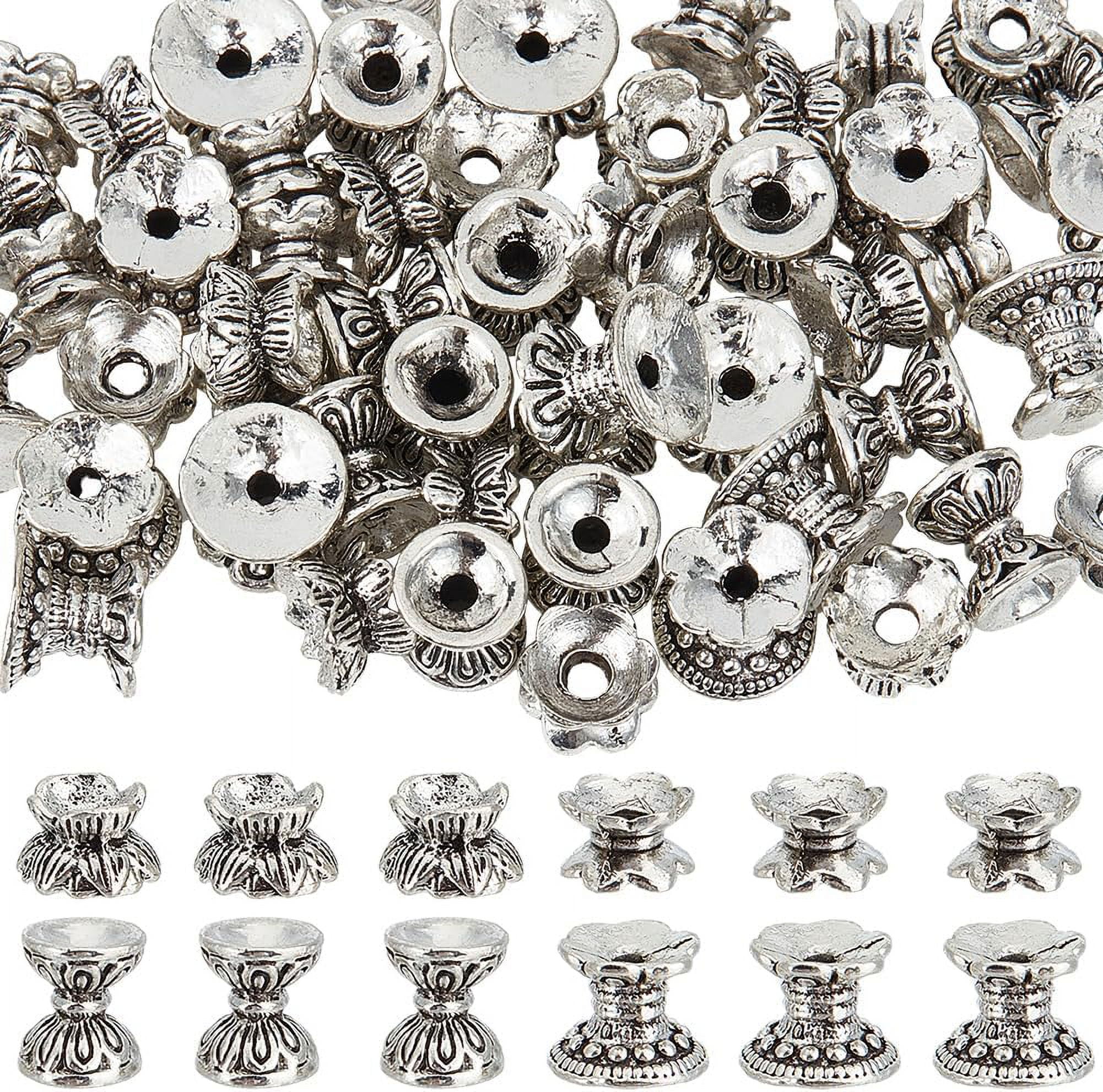 600pcs/Lot Hollow Flower Bead Caps For Jewelry Making Cone End Beads Cap Filigre