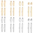 thumbnail image 1 of 64Pcs Stainless Steel Slide On End Clasp 2Colors Tubesr End Caps Crimp End Tube Buckle Clasps, 1 of 10