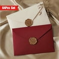 thumbnail image 1 of 64Pcs Stationery Set, Linen Stationery Paper and Envelopes Set with Wax Seal Closures, Vintage Letter Paper and 4x6 Envelopes for Invitations, Correspondence, Wedding und Graduation, Red/White, 1 of 8