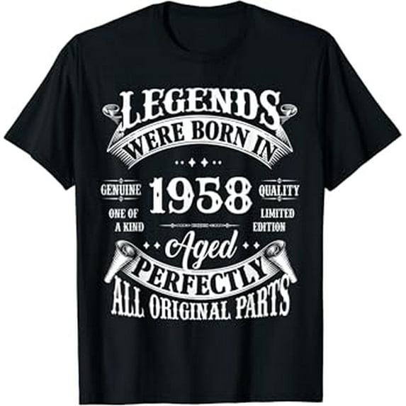 64Th Birthday Tee Vintage Birthday Gifts Legends Born In 1958 64 Years Old Hot Trending T-Shirt Unisex S To 5Xl