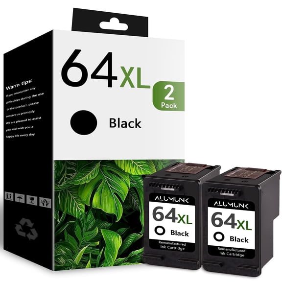 64XL Ink Cartridge Compatible for 64 Ink Cartridges for 2541 4630 4501 4500 Printers (2 Black