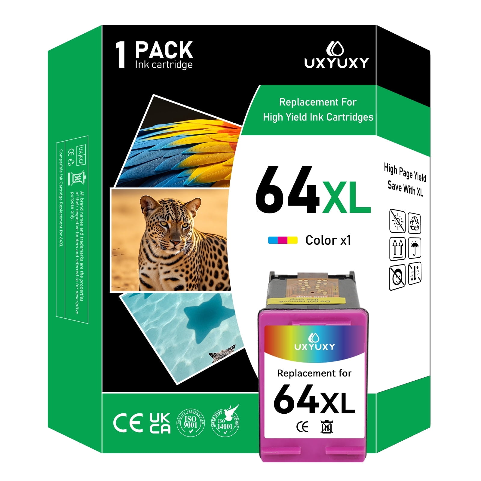 64XL Color Ink Cartridges Compatible for 64 Color Ink Cartridges for ...