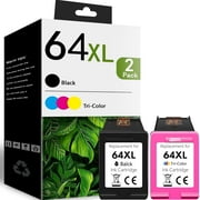 64XL Ink Cartridge Black Tri-Color Compatible for HP 64 Ink Cartridges for Envy 7855 7864 Printers