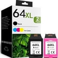 thumbnail image 1 of 64 XL 64XL Ink Cartridge Compatible for HP 64 Ink Cartridges for HP Envy Photo 7855 7858 7155 6252 7800 7100 Envy Inspire 7255e 7955e 7958e 7900e Tango Series Printer (Black, Tri-Color) 2-Pack, 1 of 10
