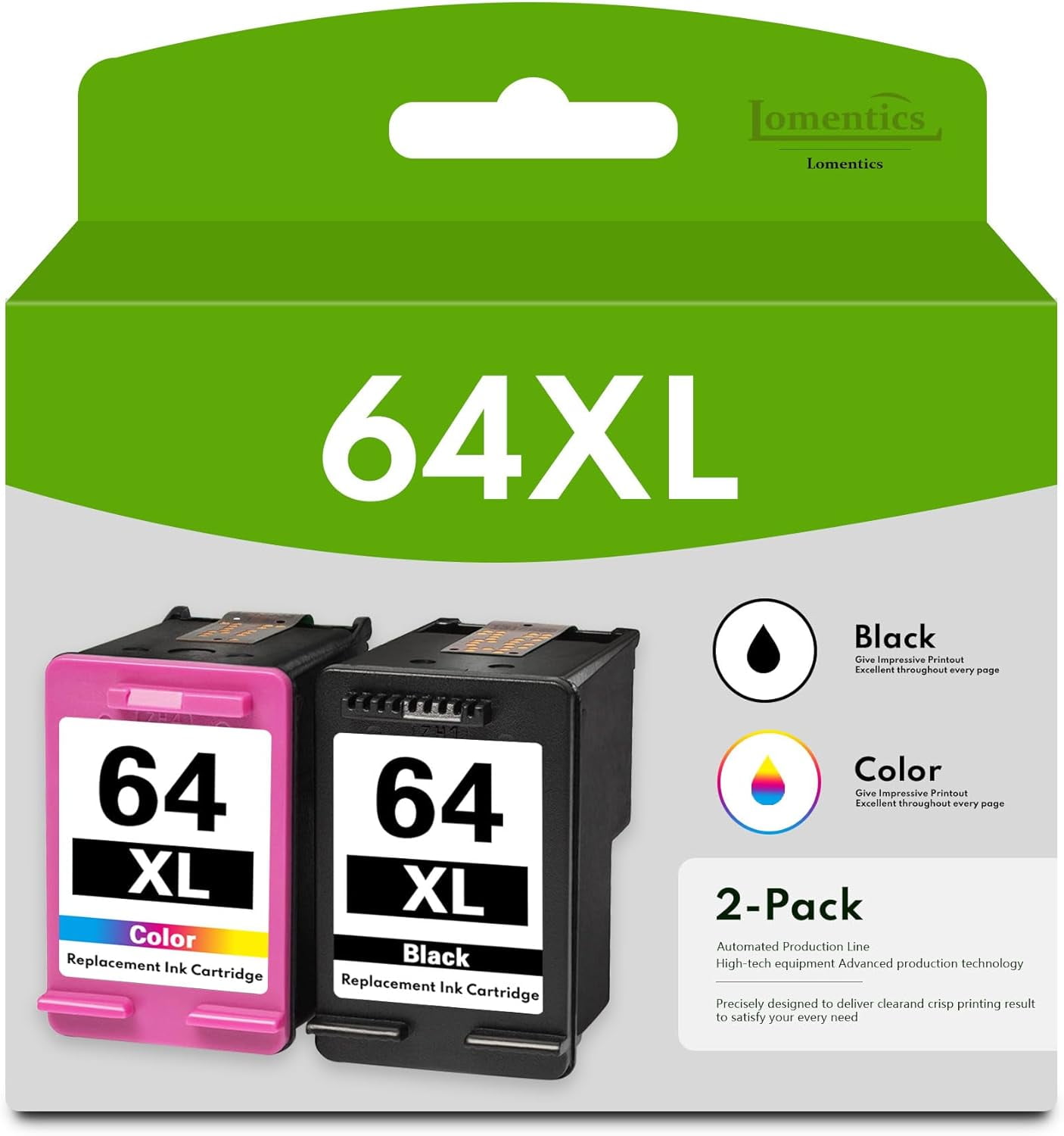 64xl ink cartridge combo pack 2 pack 1black 1tri color ink