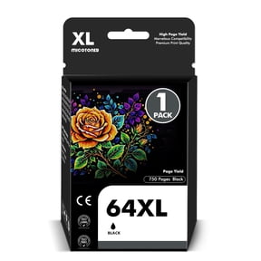 64XL Ink Cartridges Compatible for 64 64XL for Envy Photo 7855 7858 7155 7120 7800 6255 6252 7158 7164 Printer Ink (1 Pack Black)
