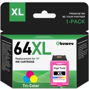 64XL Ink Cartridges Compatible for HP 64 Ink Cartridge for Ink 64 for Envy Photo7858 7855 7120 7155 7158 7164 6255 6252 6232 Envy Inspire 7955e Tango X Printer 1-Pack Tri-color