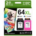 thumbnail image 2 of HouseofToners 3-Pack HP 64XL Ink Cartridges – Black & Tri-Color, Remanufactured For ENVY 7830, 7855 2 of 5