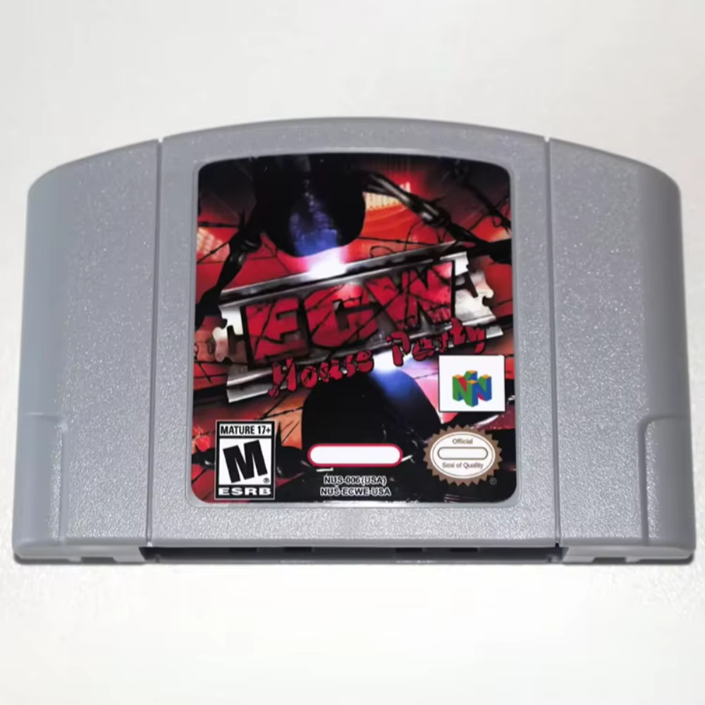 64bit Game Cartridge of ECW House Party Beta 5 Version Wrestling for N64
