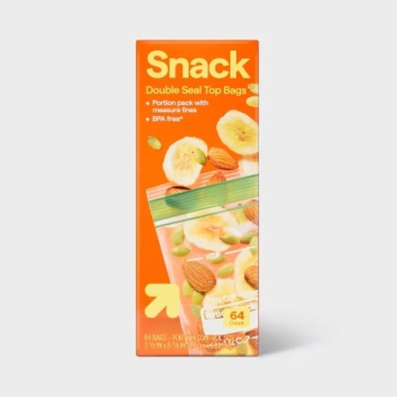 64ct Portion Control Snack Bags - Perfect for School, Work & Picnic Treats