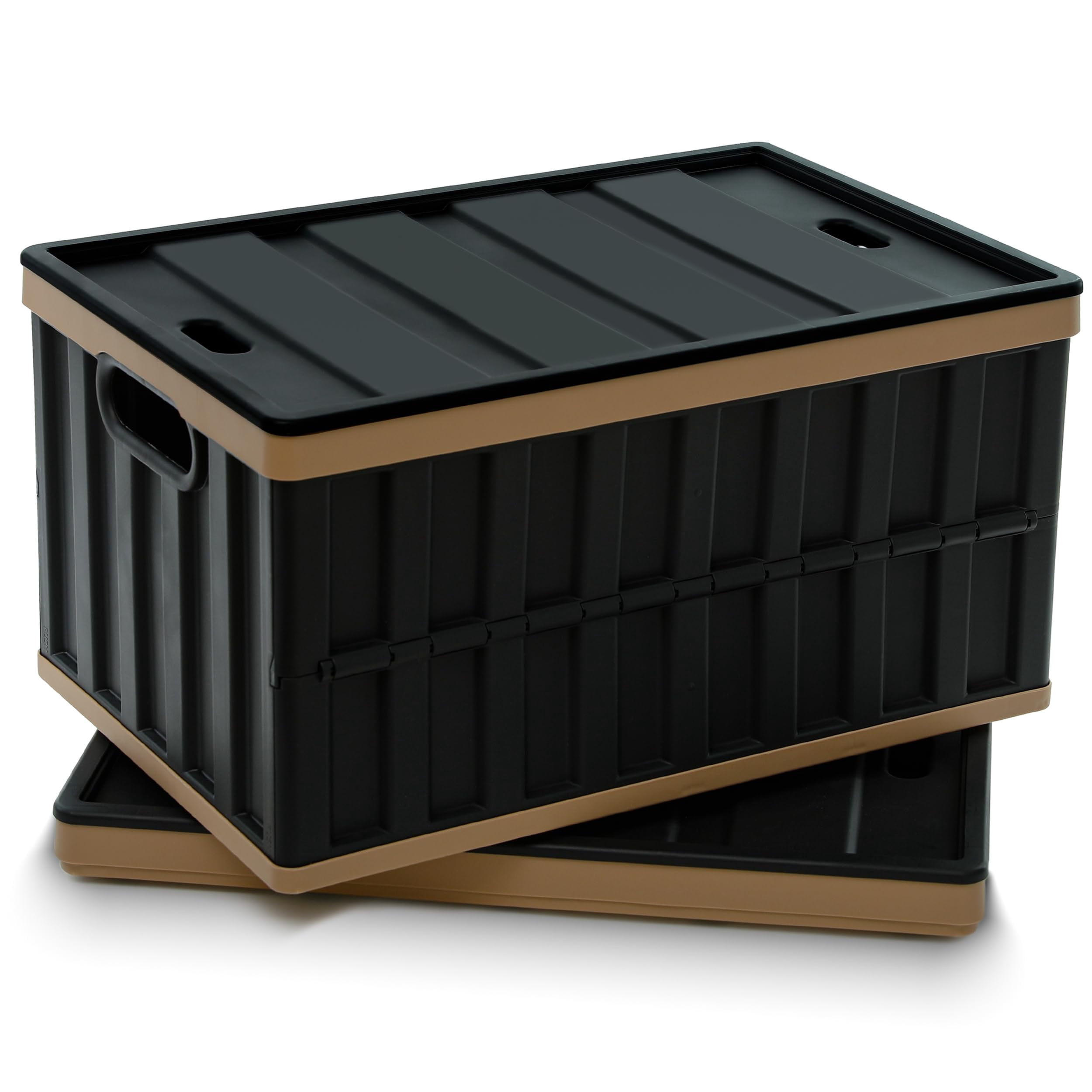 64l Collapsible Storage Bins With Lids Plastic Containers For ...
