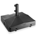 thumbnail image 1 of 64lb Capacity Fillable Mobile Umbrella Base Stand, 2 Wheels and Handle - Black, 1 of 8