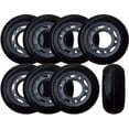 thumbnail image 1 of 64mm 82a Inline Skate Rollerblade Wheels 8-Pack Black/Gray 5-spoke Hub, 1 of 3